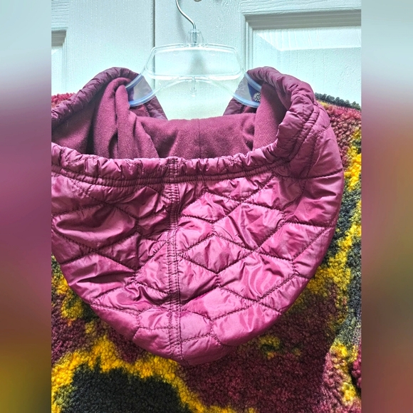 JOYLAB Multi-color Tie Dye Effect Full Zip-up Fleece Hooded Women's Jcket Medium - Picture 3 of 11